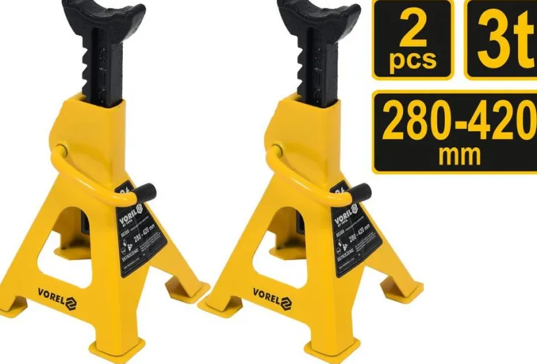 VOREL PODSTAWKI SAMOCHODOWE 2 SZTUKI 3T 280 - 420mm 80308