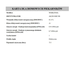 WHIRLPOOL AKZM 8480 NB