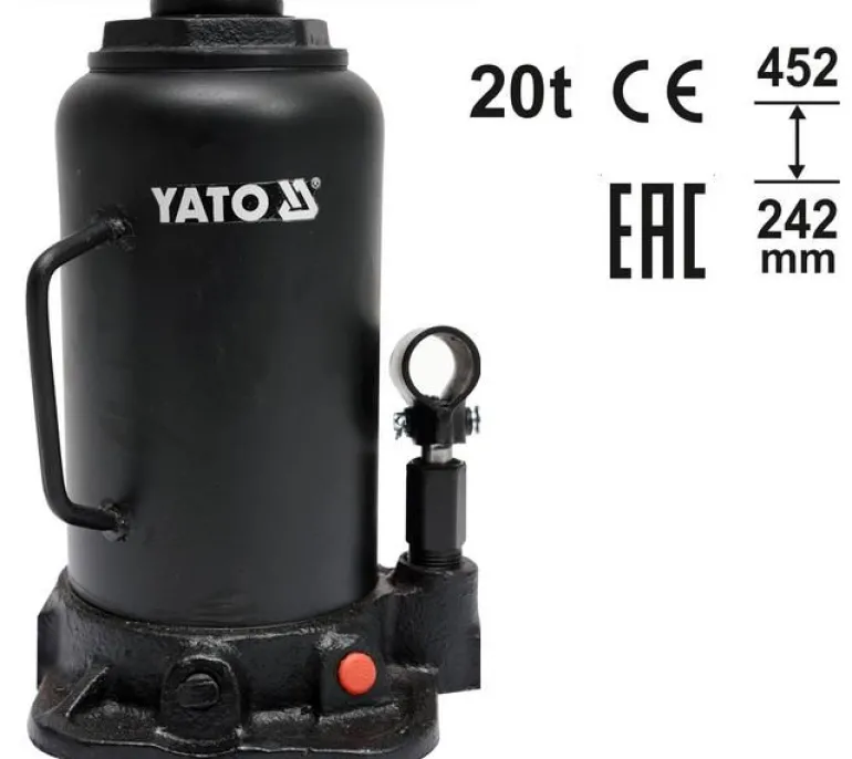 YATO DŹWIGNIK TŁOKOWY HYDRAULICZNY SŁUPKOWY 32T 242-452mm