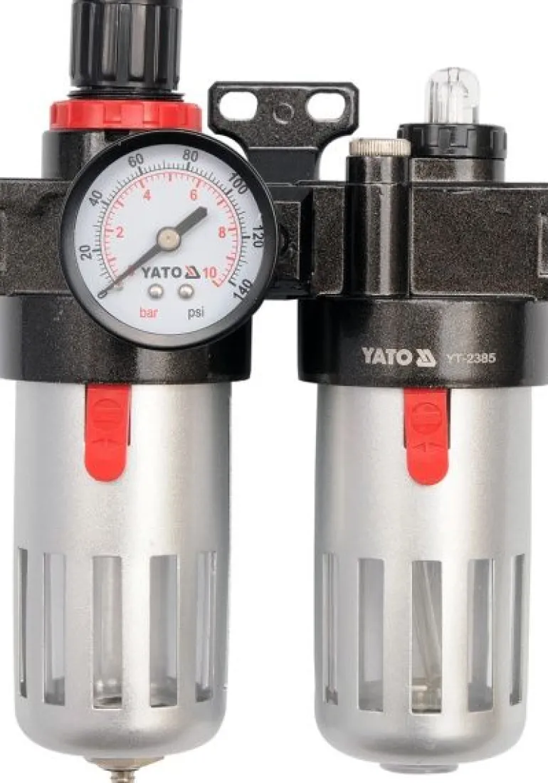 YATO FILTR ODWADNIACZ + REDUKTOR + NAOLEJACZ 1/4" 90CM3 2385