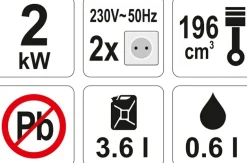 YATO GENERATOR PRĄDOTWÓRCZY 2,2KW AVR