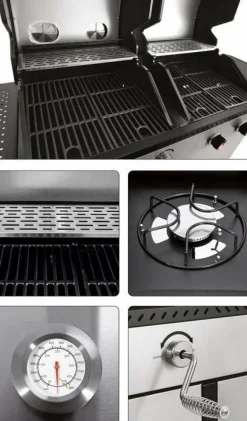 YATO GRILL 2W1 GAZ.+WĘGL.STAL NIERDZ. 8,2KW