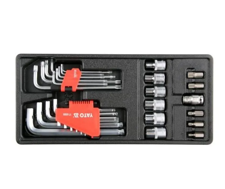 YATO KLUCZE HEX, TORX, NASADKI TORX ZESTAW 31 elem. WKŁAD DO SZAFKI YT-55451