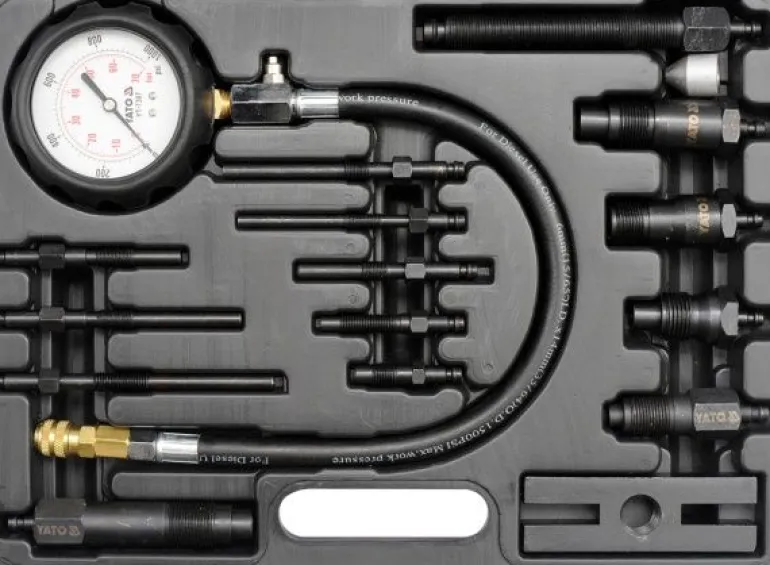 YATO MIERNIK CIŚNIENIA SPRĘŻANIA DIESEL ZESTAW 16 elem. 7307