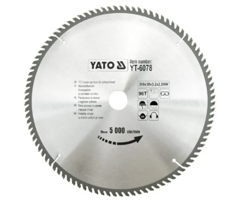 YATO PIŁA TARCZOWA WIDIOWA 300x30mm 96-ZĘBÓW 6078