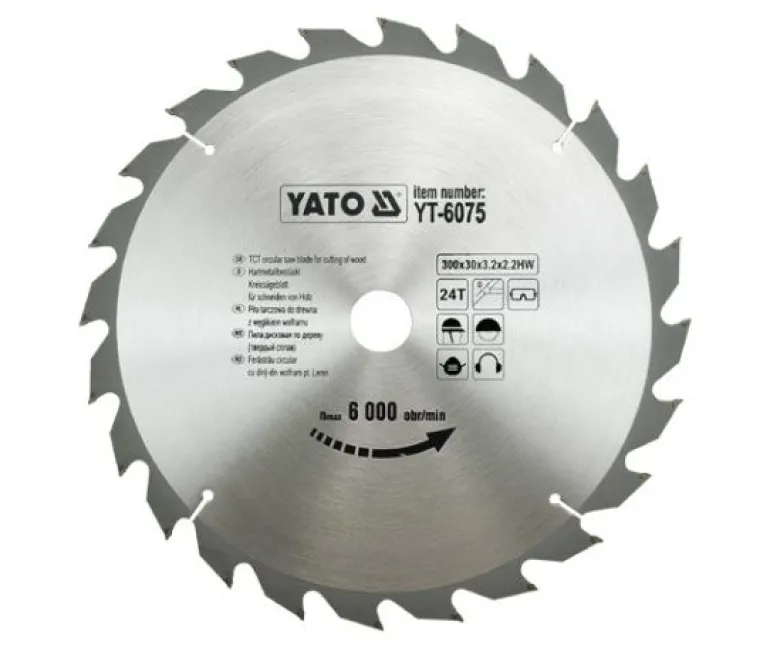 YATO PIŁA TARCZOWA WIDIOWA 300x30mm 24-ZĘBY 6075