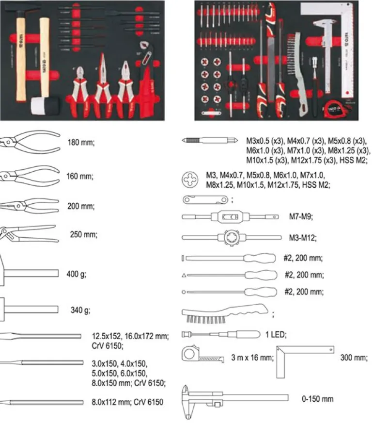 YATO SZAFKA WARSZTATOWA + 211szt. NARZĘDZI 55290