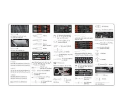 YATO SZAFKA WARSZTATOWA 7-SZUFLAD + NARZĘDZIA 165 elem. 55293