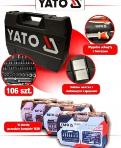 YATO ZESTAW KLUCZY 108el 1/2" / 1/4"