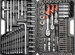 YATO ZESTAW KLUCZY 1/4" , 3/8" , 1/2" 128 elem. 38872