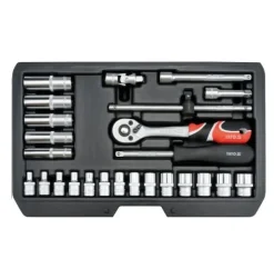YATO ZESTAW KLUCZY 1/4" 25 elem. 14461