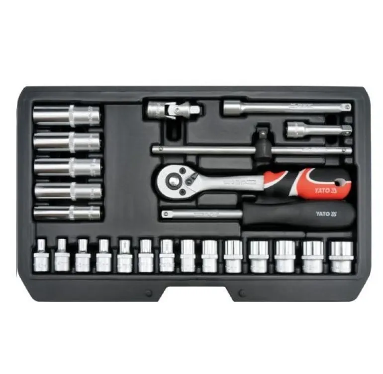 YATO ZESTAW KLUCZY 1/4" 25 elem. 14461