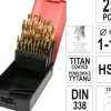 YATO ZESTAW WIERTEŁ DO METALU HSS-TiN 25szt. 1-13mm