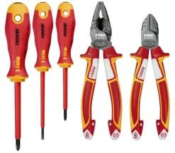 Zestaw 3 wkrętaków FELO - ERGONIC VDE 4,0/PH1/PH2 + obcinaczki boczne VDE 160 / kombinerki VDE 180 + magnetyzer