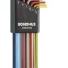 Zestaw imbusów 1,5 - 10 BONDHUS - długie, z kulką, kolor [9 cz.]