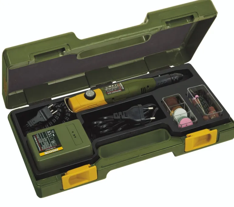 Zestaw modelarsko- grawerski Proxxon MICROMOT 60/EF z zasilaczem sieciowym i 43 końcówkami o jakości przemysłowej