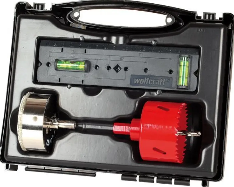 Zestaw otwornic 68 mm/ BiM + Ceramic Wolfcraft