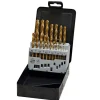 Zestaw wierteł do metalu HSS-TIN DIN 338 1 - 10 mm ABRABORO [19 szt.]