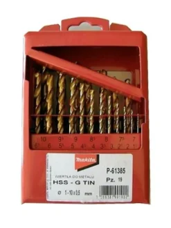 ZESTAW WIERTEŁ TYTAN HSS-G TIN 19szt 1-10mm