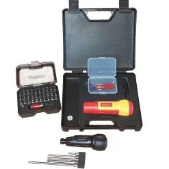 Zestaw wkrętaków akumulatorowych: izolowany EYED11SA, nieizolowany EY7412 + zestaw bitów EY9BS100